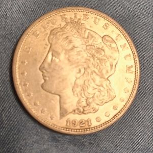 1921 D silver dollar.